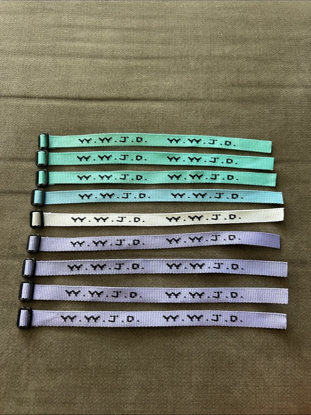Set of 9 W.W.J.D. Bracelets